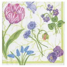 Floral Majolica Cocktail Napkin
