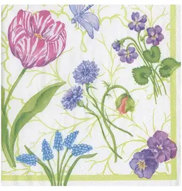 Floral Majolica Cocktail Napkin