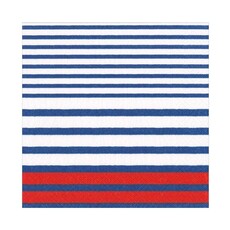 Breton Stripe Blue Cocktail Napkin