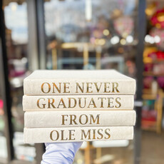 One Never Graduates Book Set - Cream