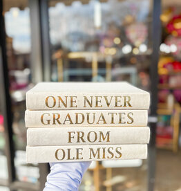 One Never Graduates Book Set - Cream