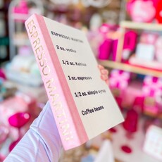 Espresso Martini Decorative Book - Pink