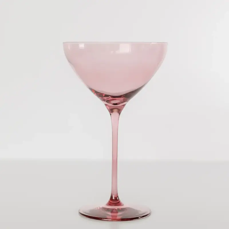 Estelle Colored Glass Rose Martini Glass