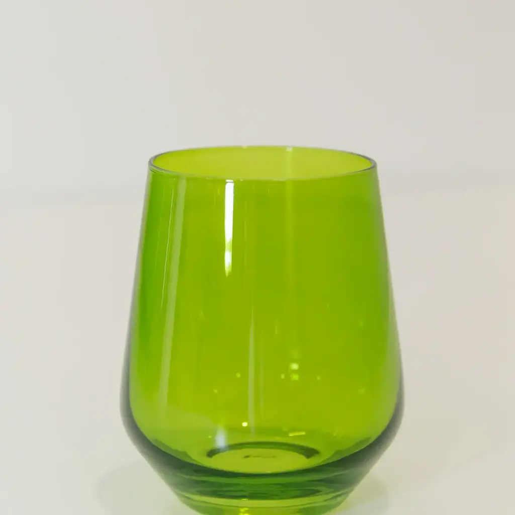 Estelle Colored Glass Forest Green Stemless