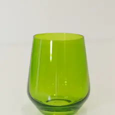 Estelle Colored Glass Forest Green Stemless