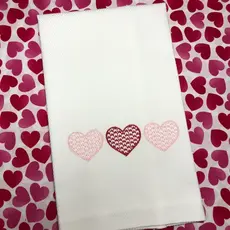 Heart Trio Huck Towel