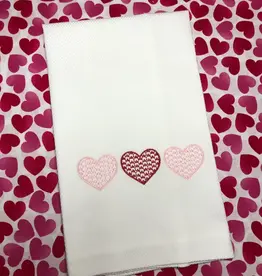 Heart Trio Huck Towel