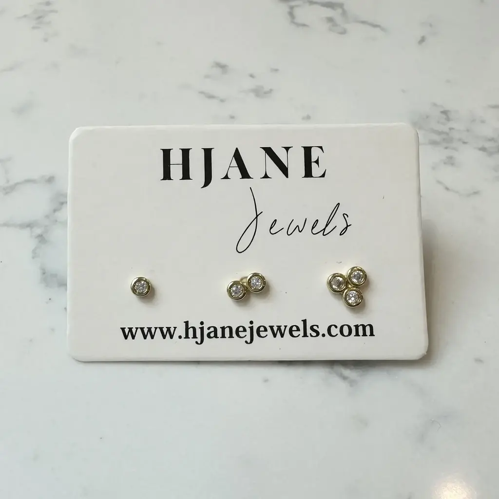 Hjane Jewels Coin Trio Stud Set