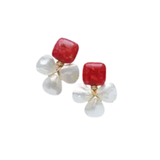 Callie Cloverleaf Dangle Red