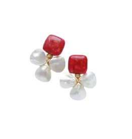 Callie Cloverleaf Dangle Red