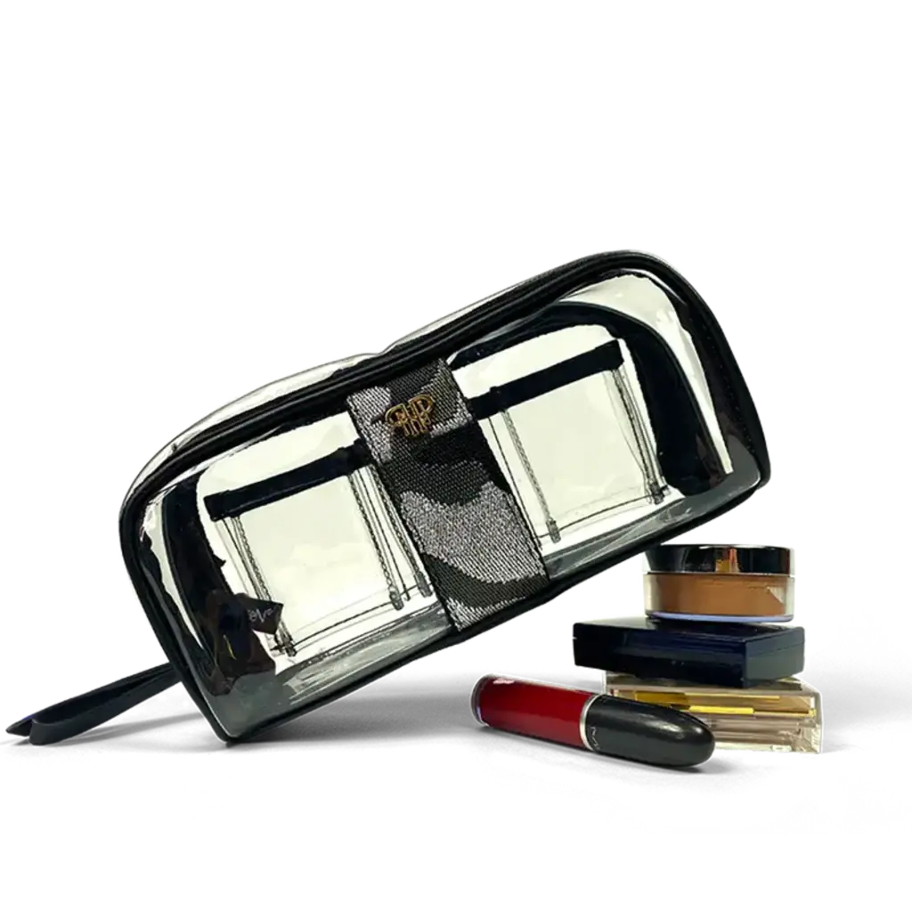BMC04SC Bombshell Makeup Case - Silver Chevron