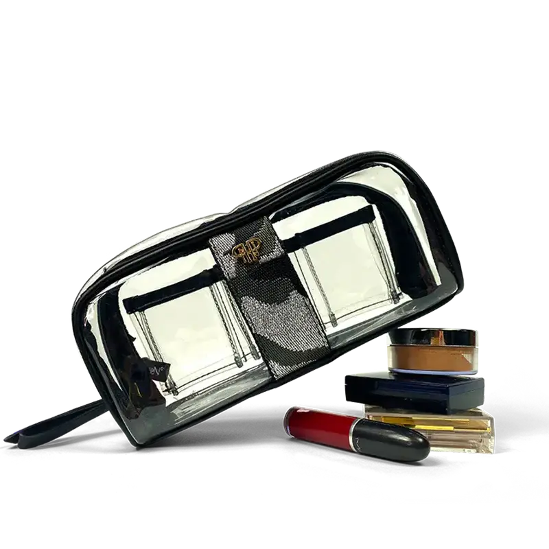 BMC04SC Bombshell Makeup Case - Silver Chevron