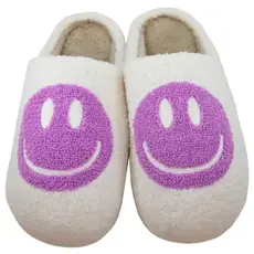 Orchid Happy Face Slippers M/L