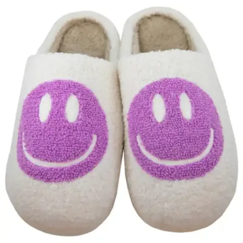 Orchid Happy Face Slippers M/L