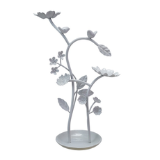 Metal Jewelry Holder w/ Flowers & Birds