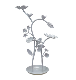 Metal Jewelry Holder w/ Flowers & Birds