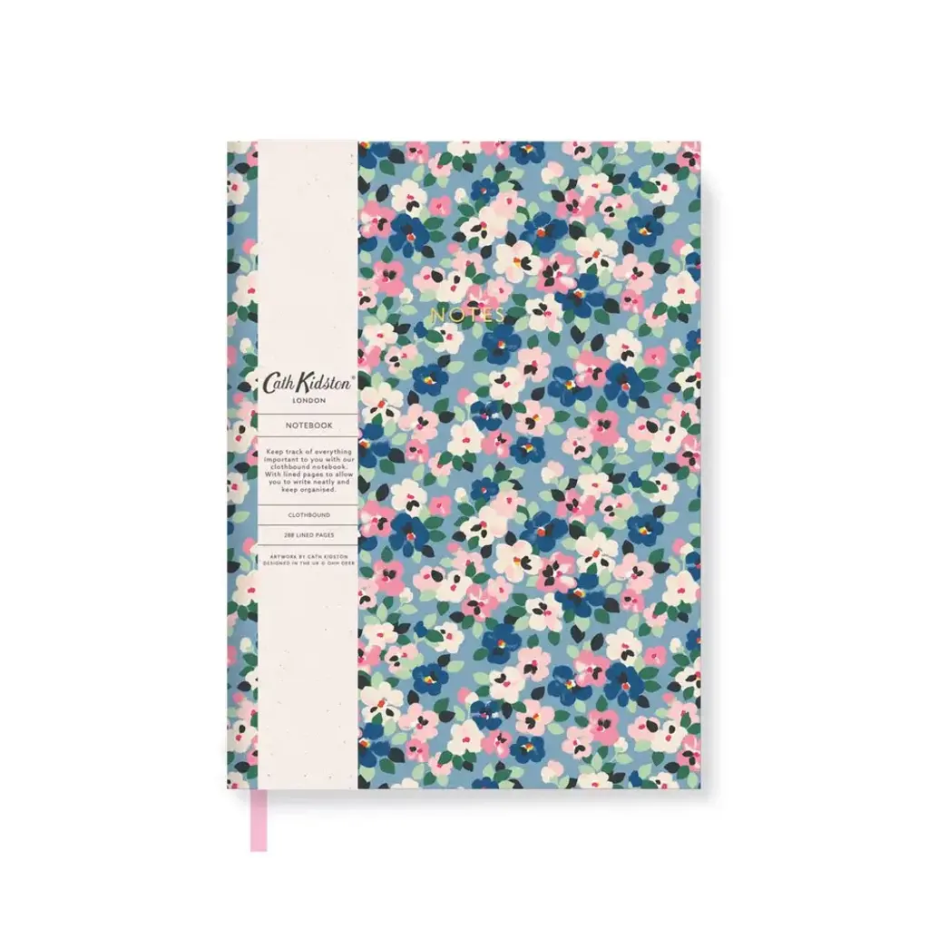 Painted Pansies Linen Notebook
