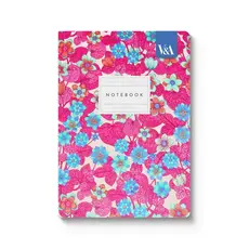 Neon Floral Pink and Blue Notebook