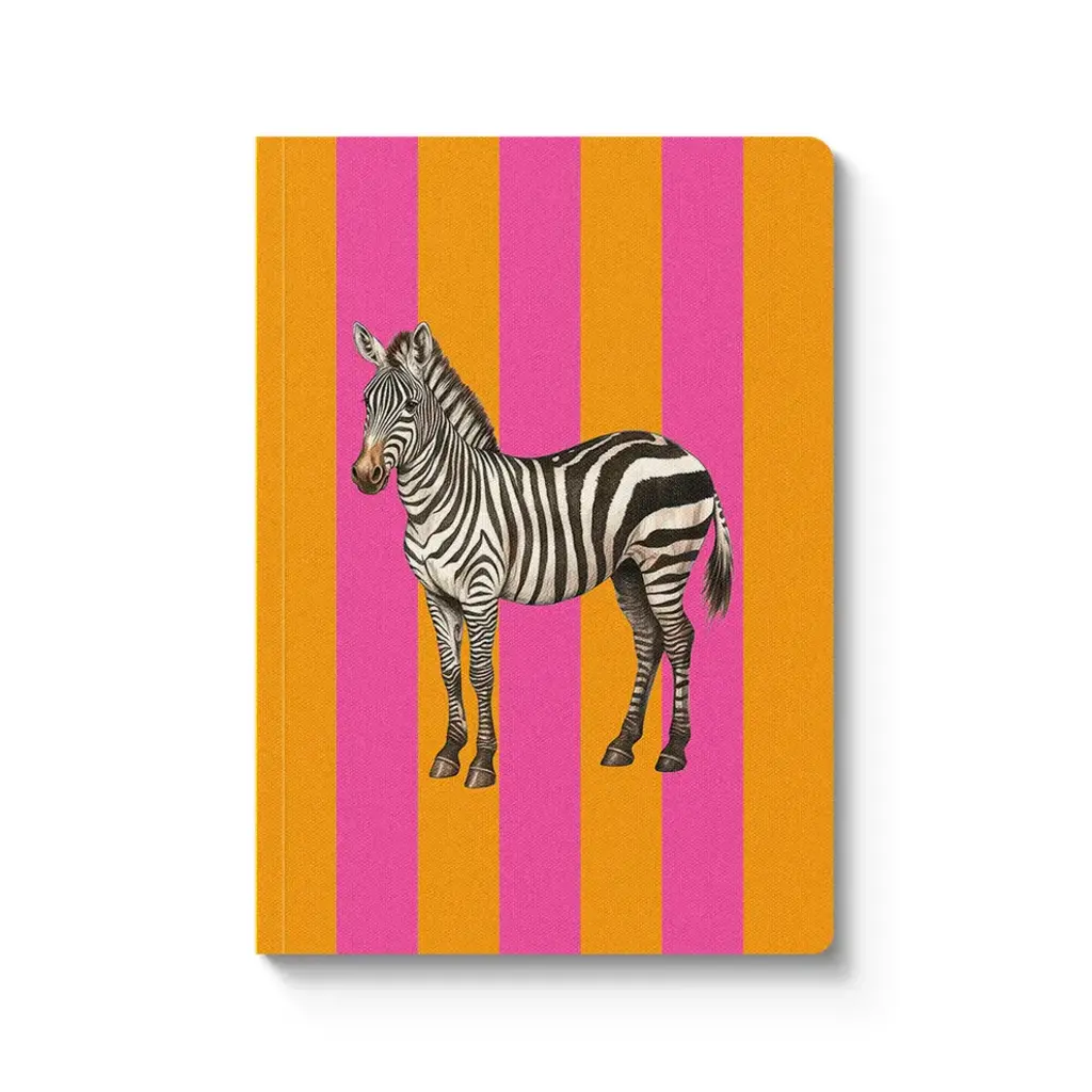 Striped Zebra Paperback Notebook
