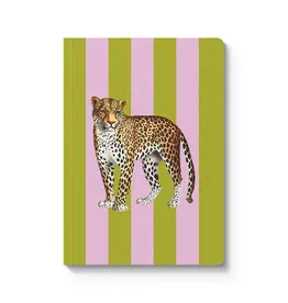Striped Leopard Paperback Notebook