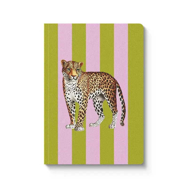 Striped Leopard Paperback Notebook