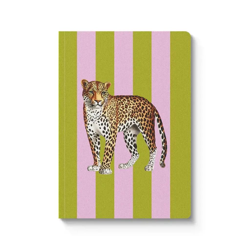 Striped Leopard Paperback Notebook