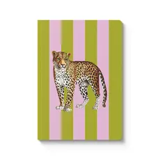 Striped Leopard Paperback Notebook