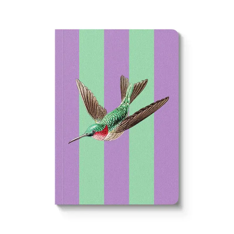 Striped Hummingbird Paperback Notebook