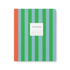 Blue Green Stripe Kaleido Exercise Book