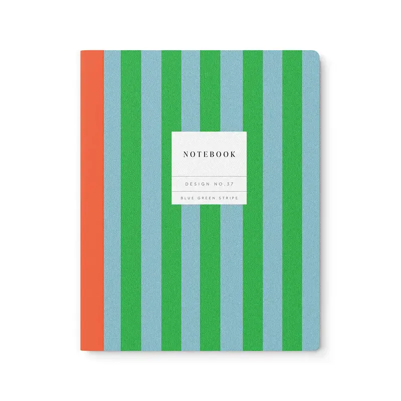 Blue Green Stripe Kaleido Exercise Book