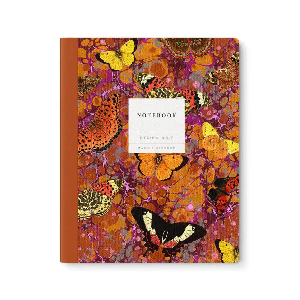Marble Butterfly Pink Exercise Book