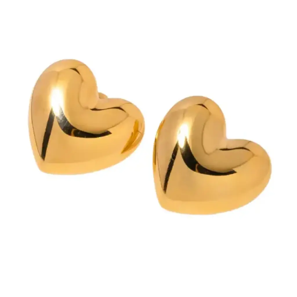 Puffy Heart Studs