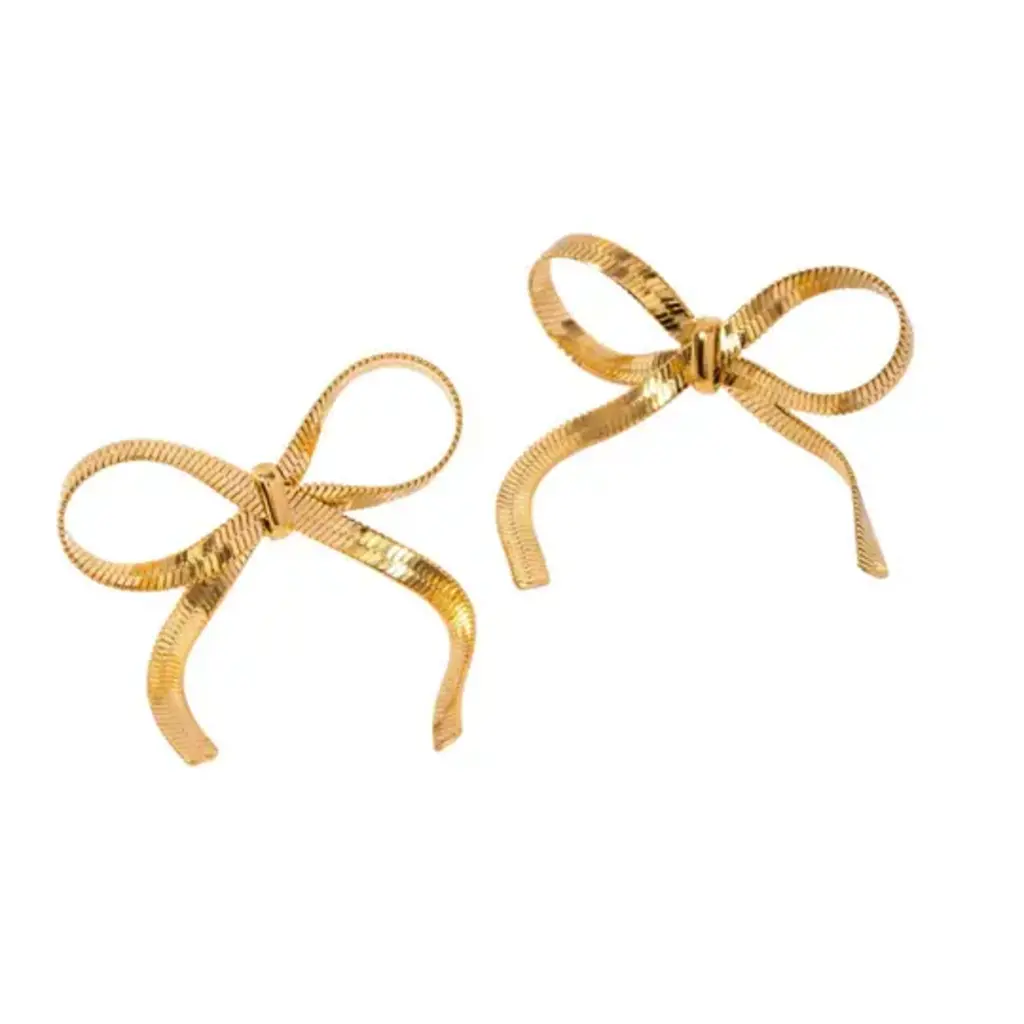 Herringbone Bow Studs