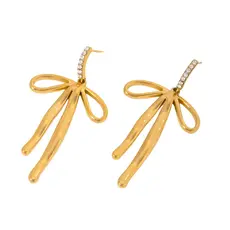 Pave Bow Studs
