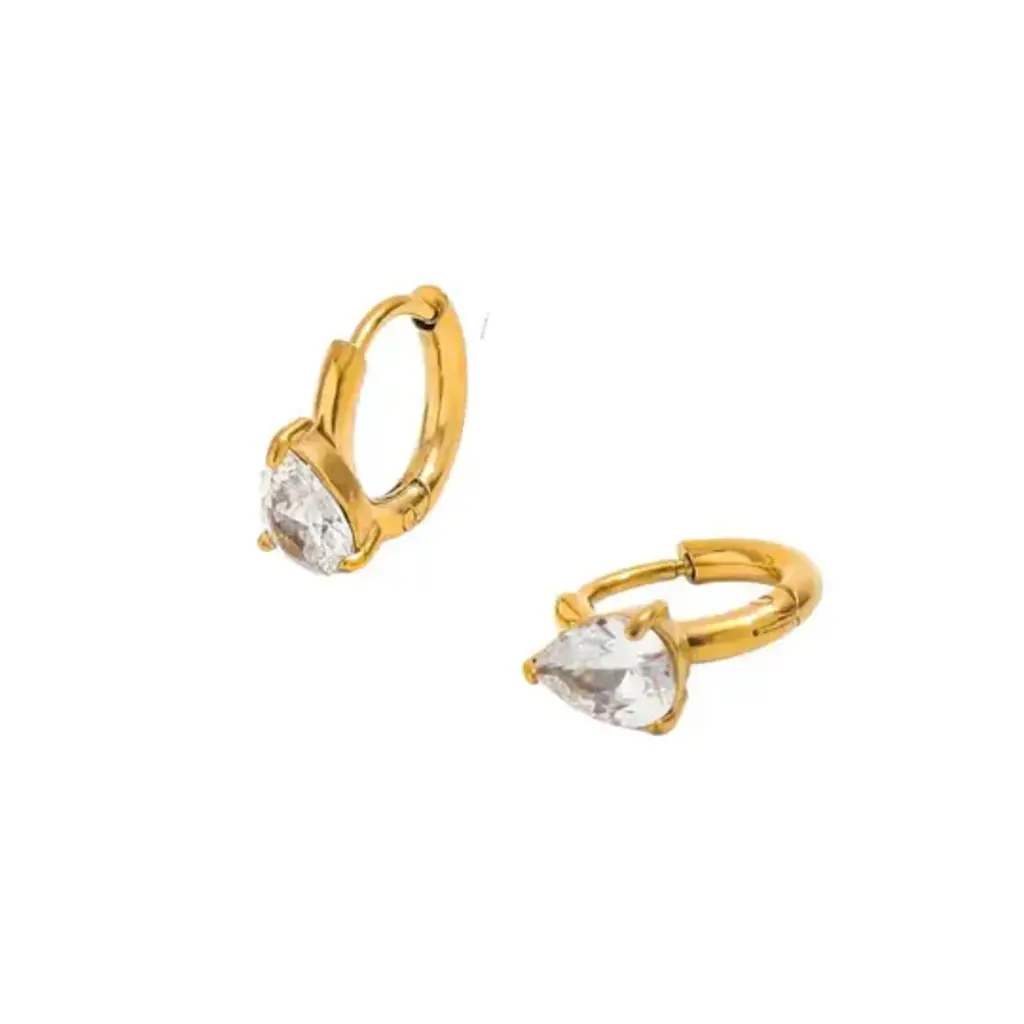 Oval Huggie Hoops
