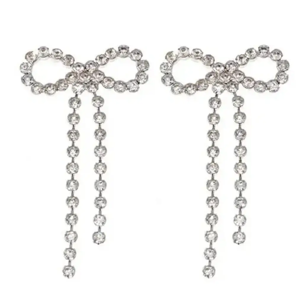 Rhinestone Bone Earrings