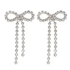 Rhinestone Bone Earrings
