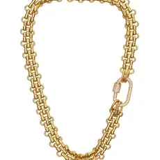 Pave Carabiner Necklace