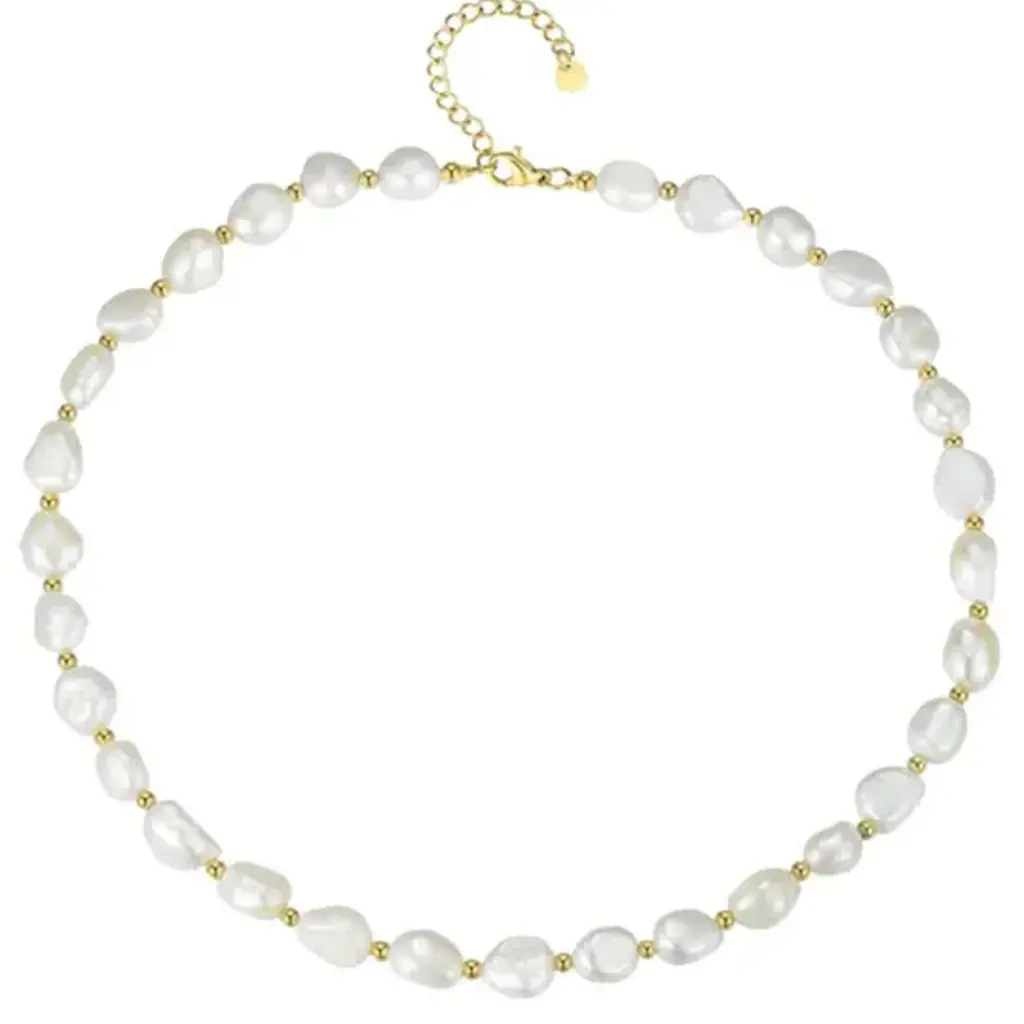 Beaded Pearl Necklace
