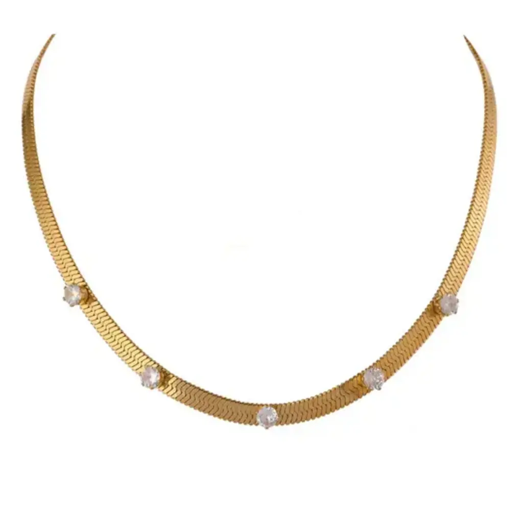 Pave Herringbone Necklace