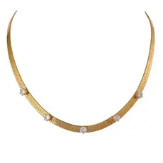 Pave Herringbone Necklace