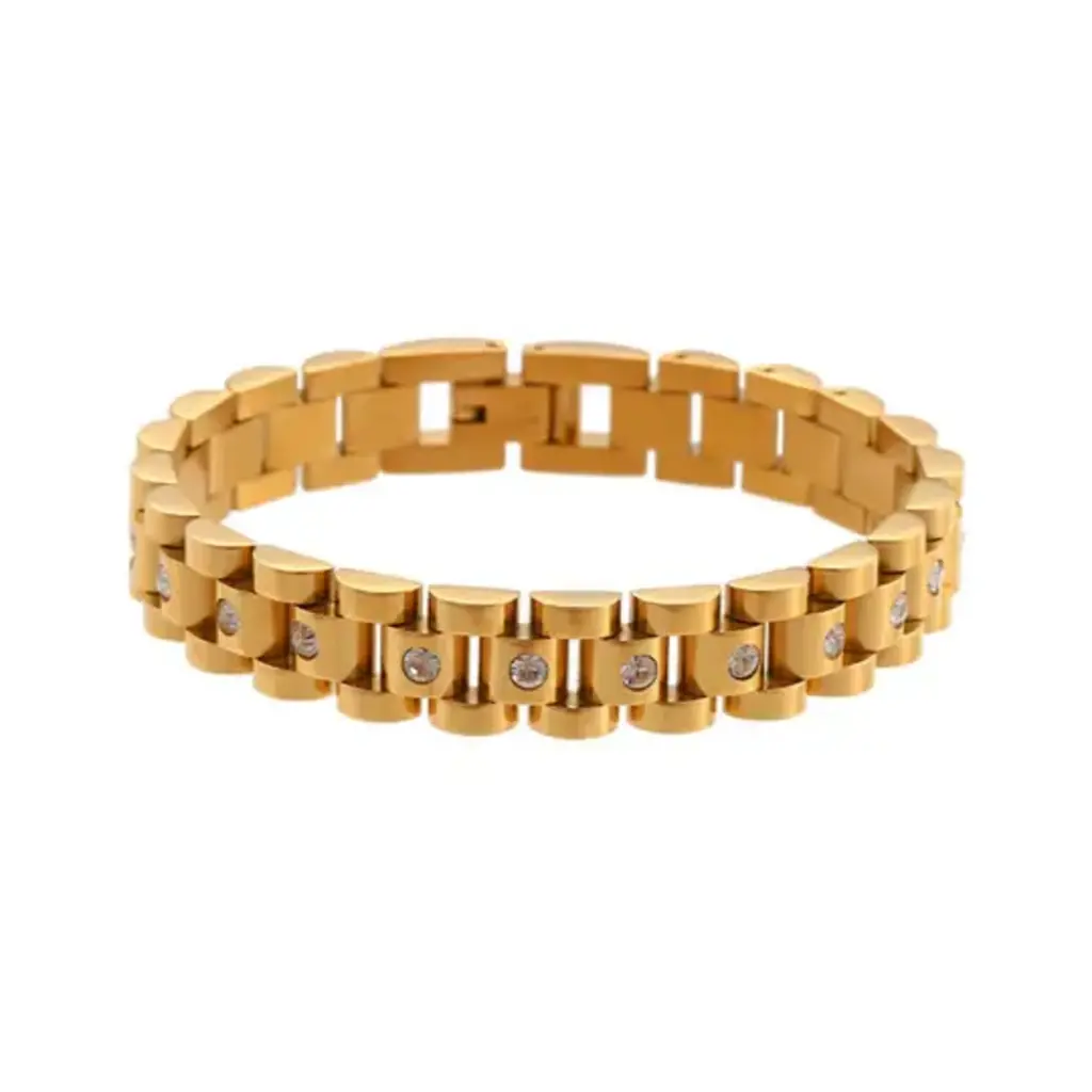 Pave Wristwatch Chain Bracelet