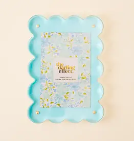 Rectangle Scalloped Frame - Blue
