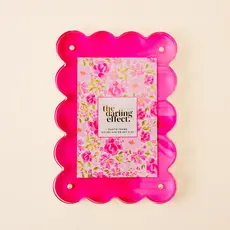 Rectangle Scalloped Frame - Hot Pink