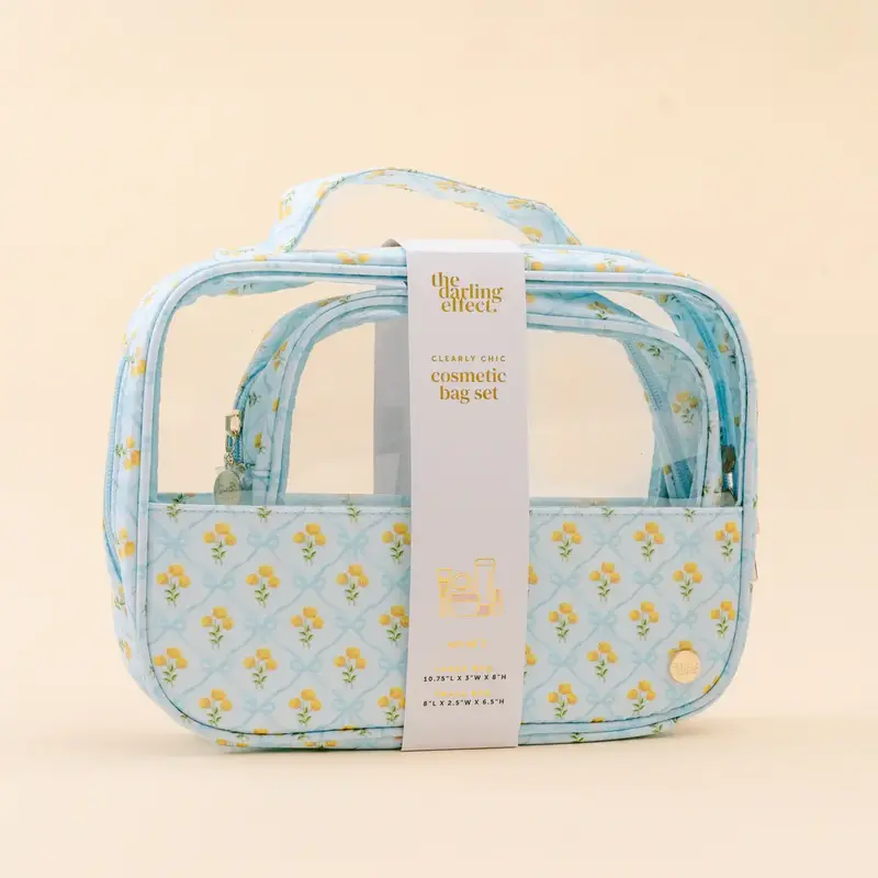 Clearly Chic Cosmetic Bag - Marigold Lane Blue