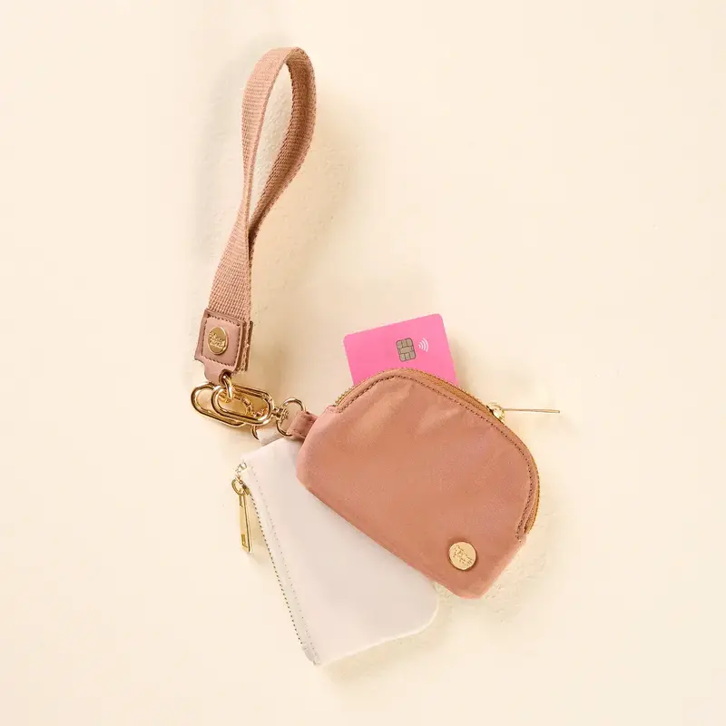 Duo Pouch Wristlet - Beige