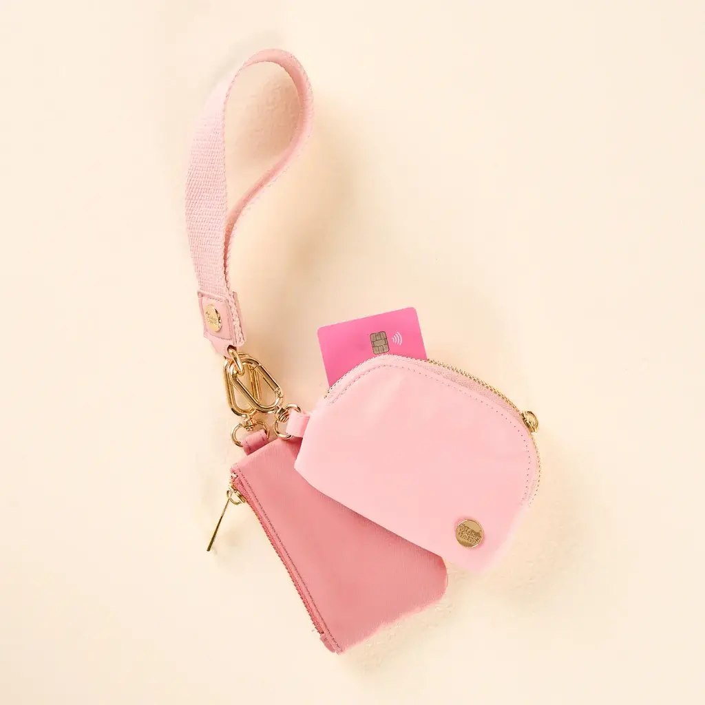 Duo Pouch Wristlet - Rose