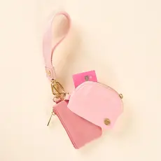 Duo Pouch Wristlet - Rose