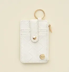 Woven Keychain Wallet - White