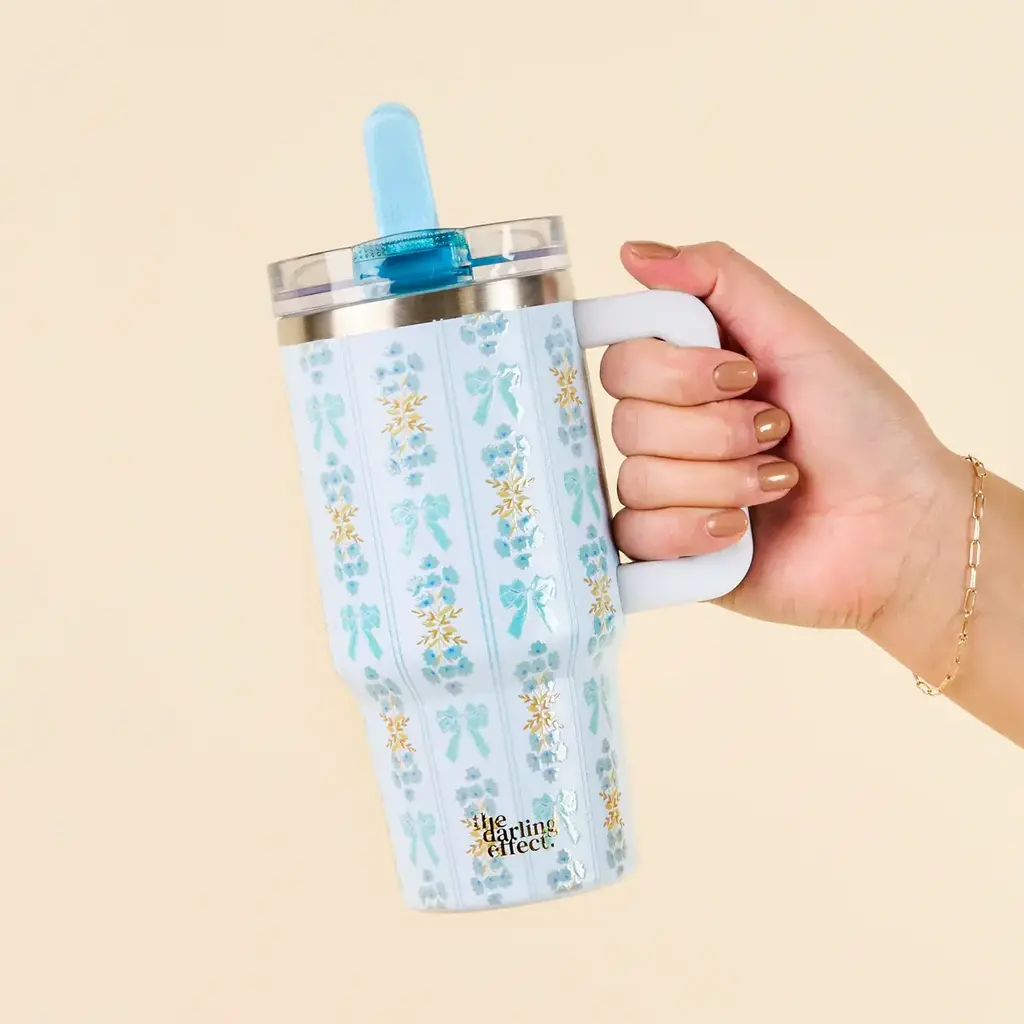20oz Flip Straw Tumbler - Oh So Fancy Blue